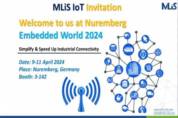 MLiS IoT will join Embedded World in Nuremberg on 2024/April 9 - 11